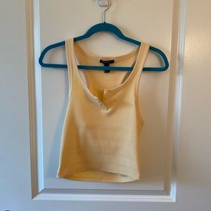 Light Yellow Cropped tank top Size M